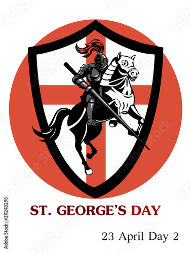 Vector Illustration of St George's Day photo