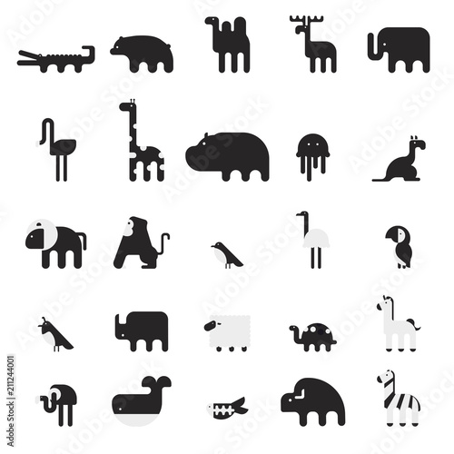 Animals alphabet. Letter from A to Z. Letters. Learn to read. Isolated.