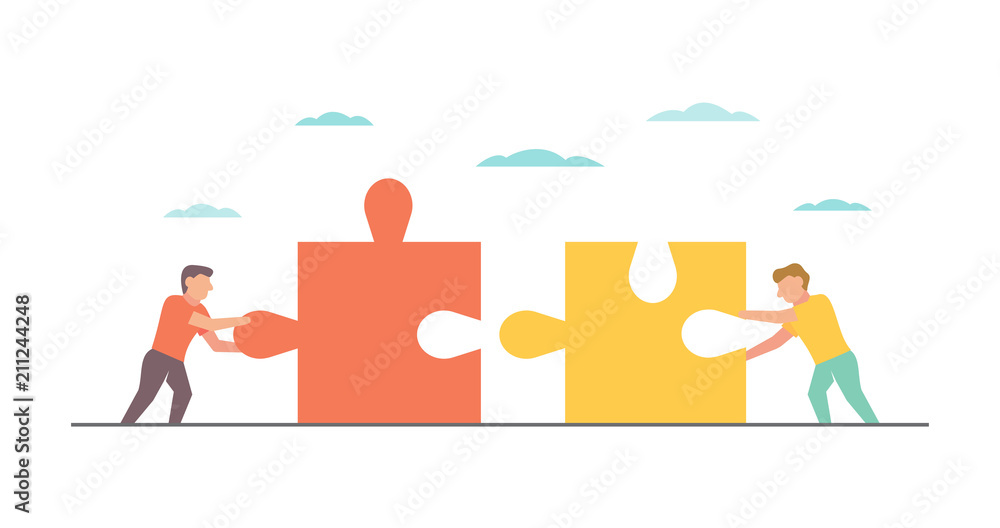 Teamwork illustration for business design and infographic