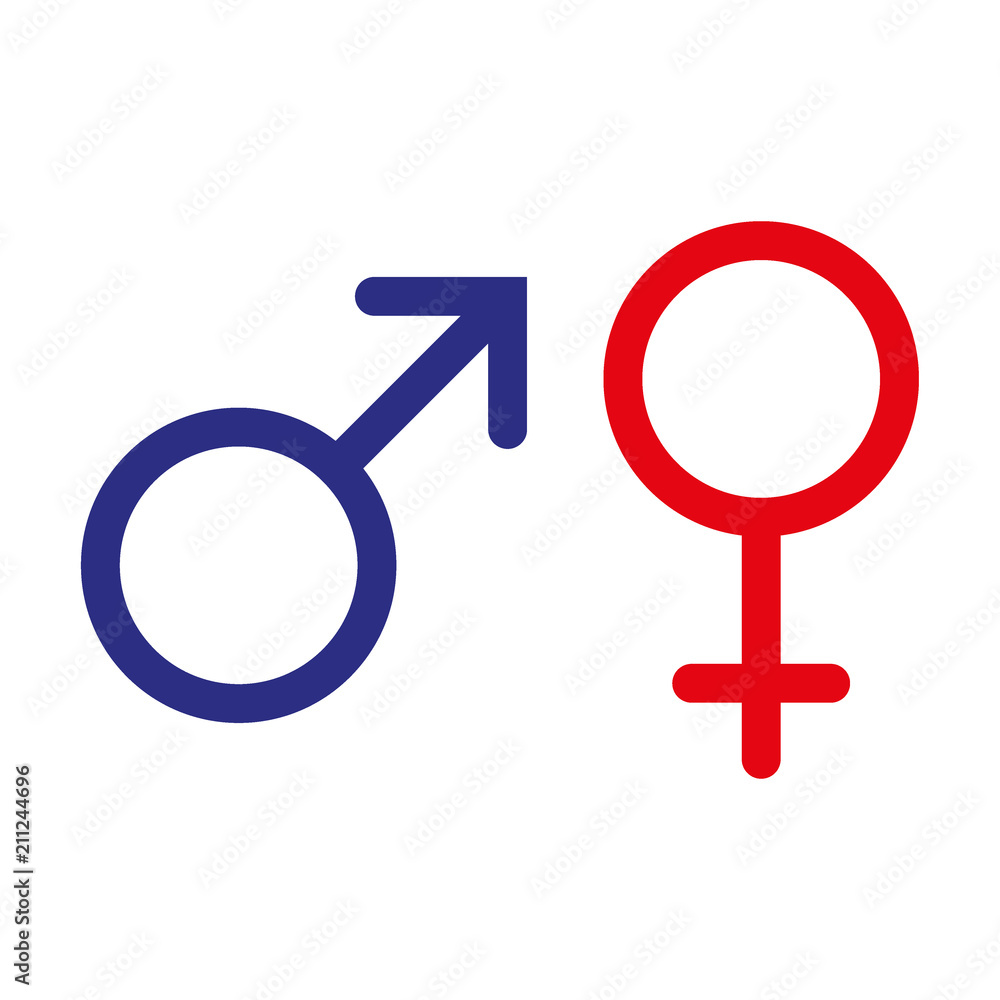 Male and female symbol set logo. Vector illustration Male and female symbol set logo. Vector illustration