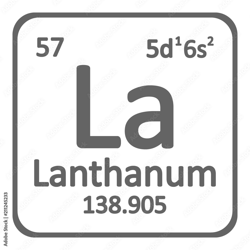 Periodic table element lanthanum icon. Periodic table element lanthanum icon.