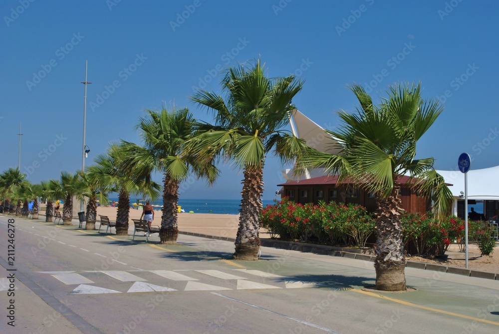 Plaża, Calella, Hiszpania Plaża, Calella, Hiszpania