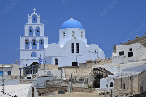 Die orthodoxe Kirche Agios Nikolaos Theotokaki in Pyrgos auf Santorin