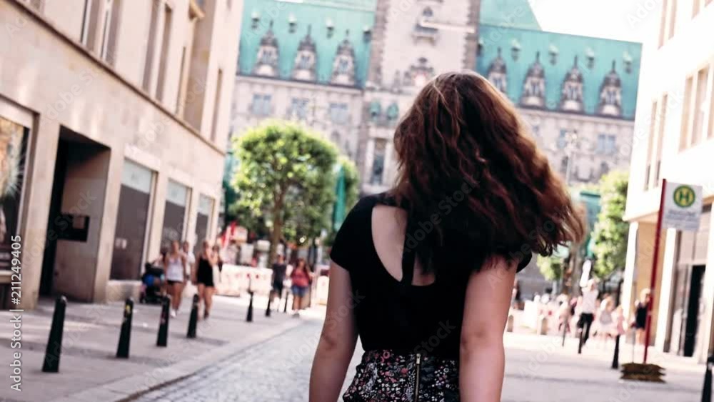 Beautiful and natural young girl exploring Hamburg/Germany. Beautiful and natural young girl exploring Hamburg/Germany.