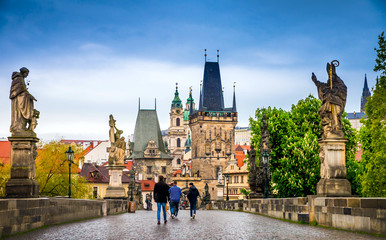 Acrylglasbilder Karlsbrücke Historische Sehenswürdigkeiten in Prag  © seqoya
