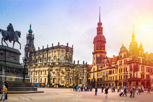 The amazing city of Dresden in Germany. European historical center and splendor.