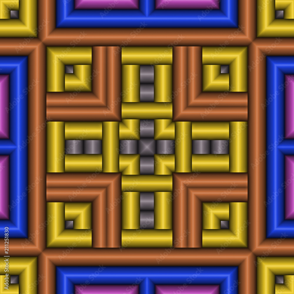 3d illustration - abstrakt bunt geometrisch muster 3d illustration - abstrakt bunt geometrisch muster
