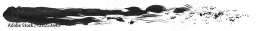 Long hand drawn isolated paintbrush stripe with dirty black color esp 10 vector illustration