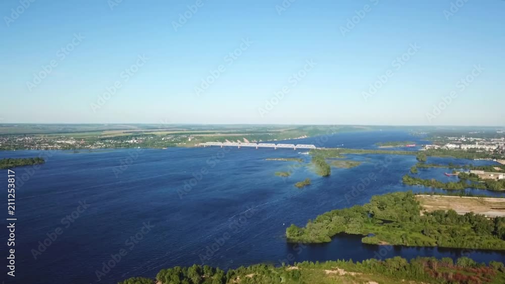bridge on volga bridge on volga