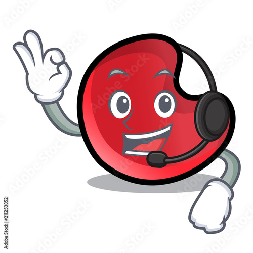 candy moon mascot cartoon