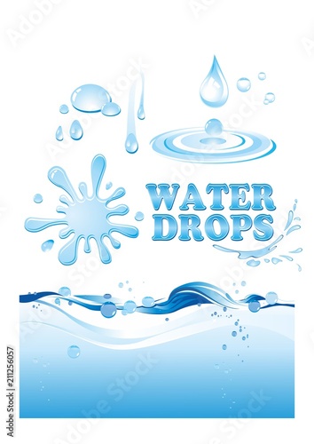 water drops splash