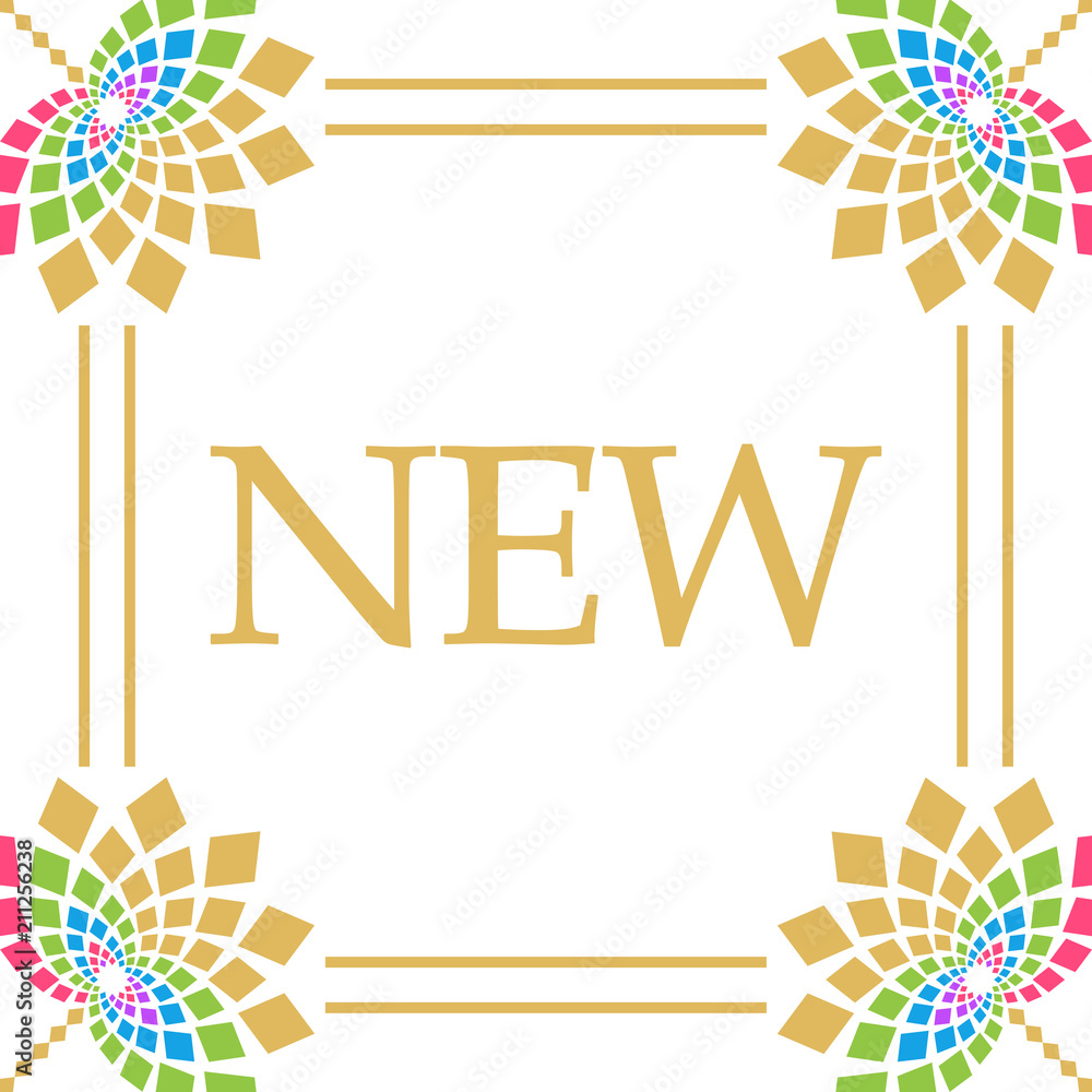 New Colorful Floral Square 