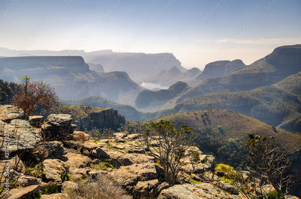 Fototapeta Kanion rzeki Blyde, punkt widokowy na kanion. Mpumalanga w pobliżu Graskop. Afryka Południowa