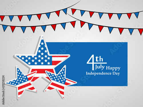 Illustration of background for USA Independence day