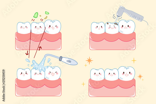 tooth with dental concept