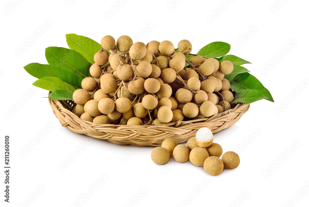 longan on white background