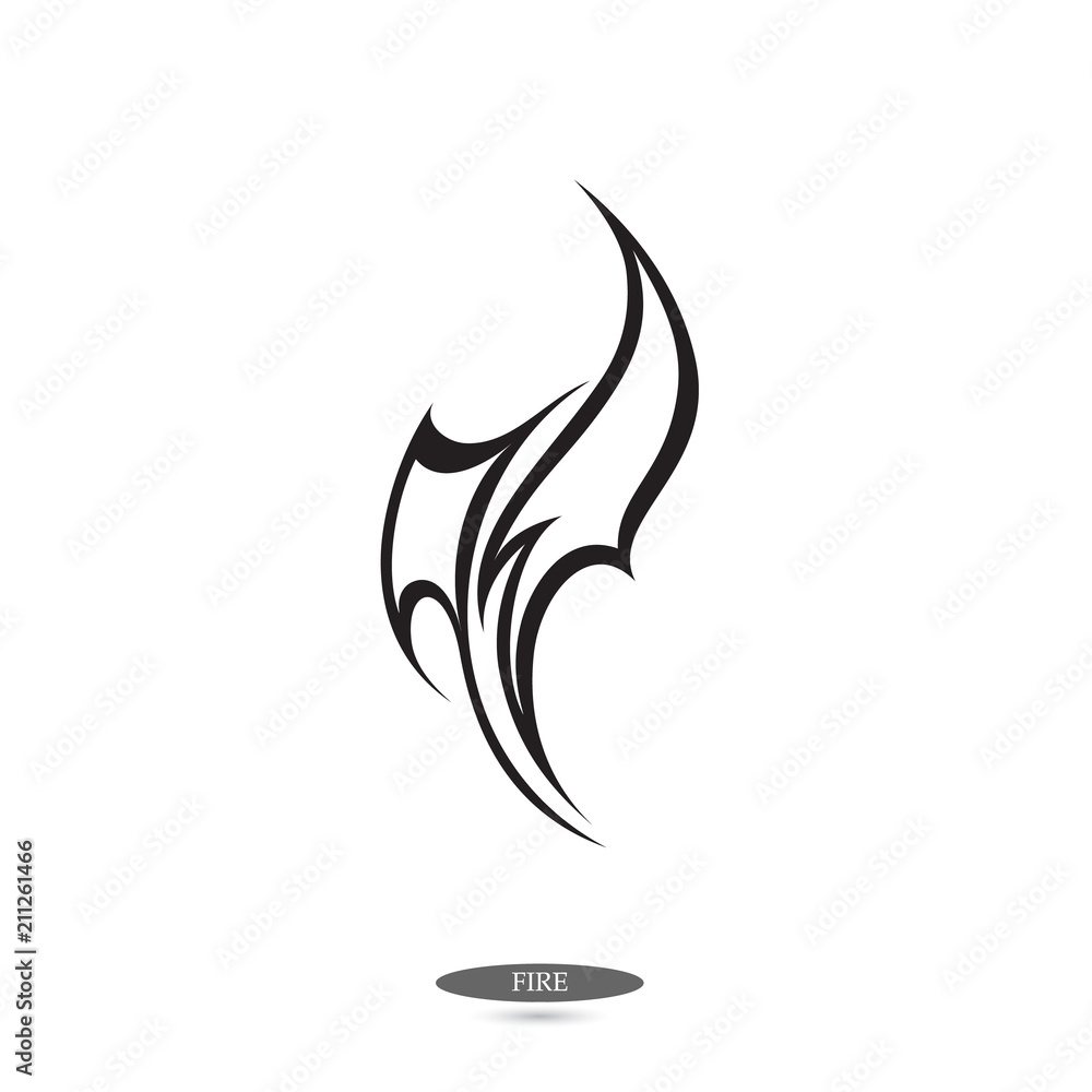 Logo flame of fire. Element for design. Vector illustration. Logo flame of fire. Element for design. Vector illustration.