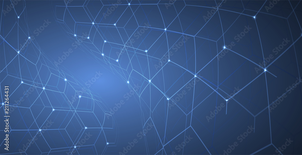 Neural network concept. Connected cells with links. High technology process. Abstract background Neural network concept. Connected cells with links. High technology process. Abstract background