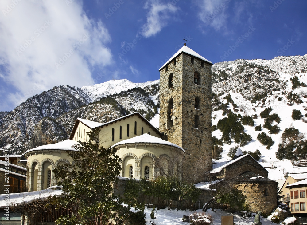 Sant Esteve church in Andorra la Vella. Andorra Sant Esteve church in Andorra la Vella. Andorra