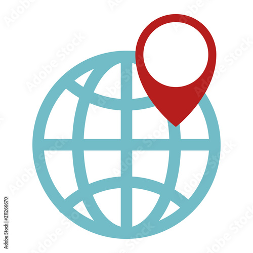 sphere planet with pin pointer