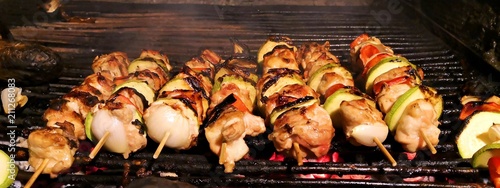 Home made barbecue: skewers