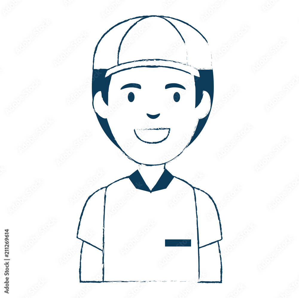delivery worker avatar character vector illustration design delivery worker avatar character vector illustration design