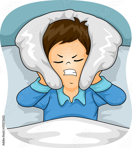 Kid Boy Sleep Noise Illustration