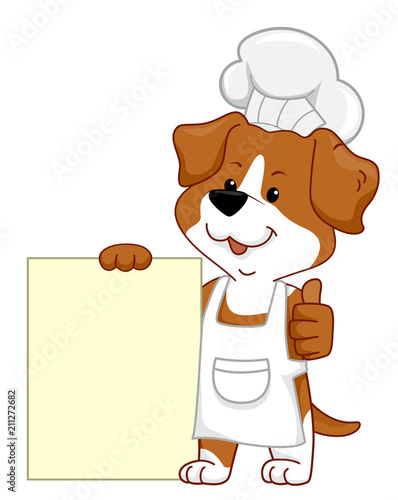 Dog Chef Board Illustration