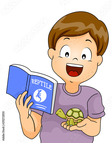 Kid Boy Turtle Reptile Book...