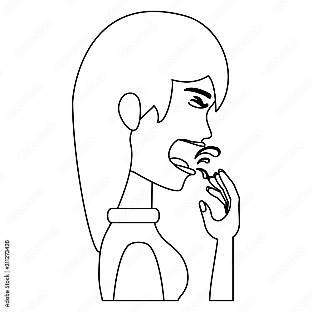 woman with tuberculosis icon over white background, vector illustration woman with tuberculosis icon over white background, vector illustration