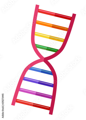 Lgbt Dna Rainbow Colors Ill...