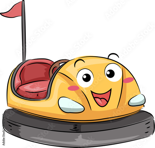 Mascot Bumper Car Illustration