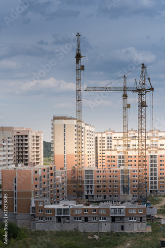 construction site on which to build high-rise buildings