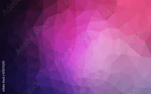 Dark Purple, Pink vector shining triangular cover.