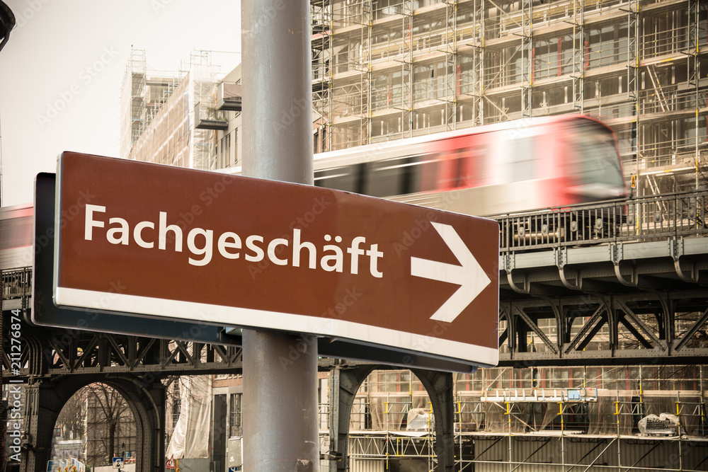 Fototapeta premium Schild 302 - Fachgeschäft