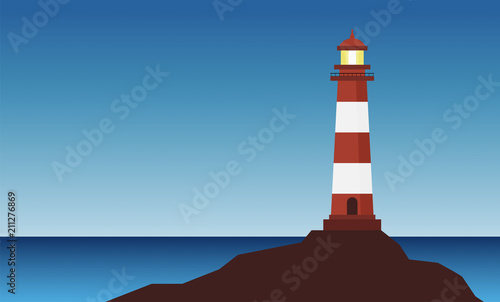 faro, segnale, salvezza, simbolo, vettoriale