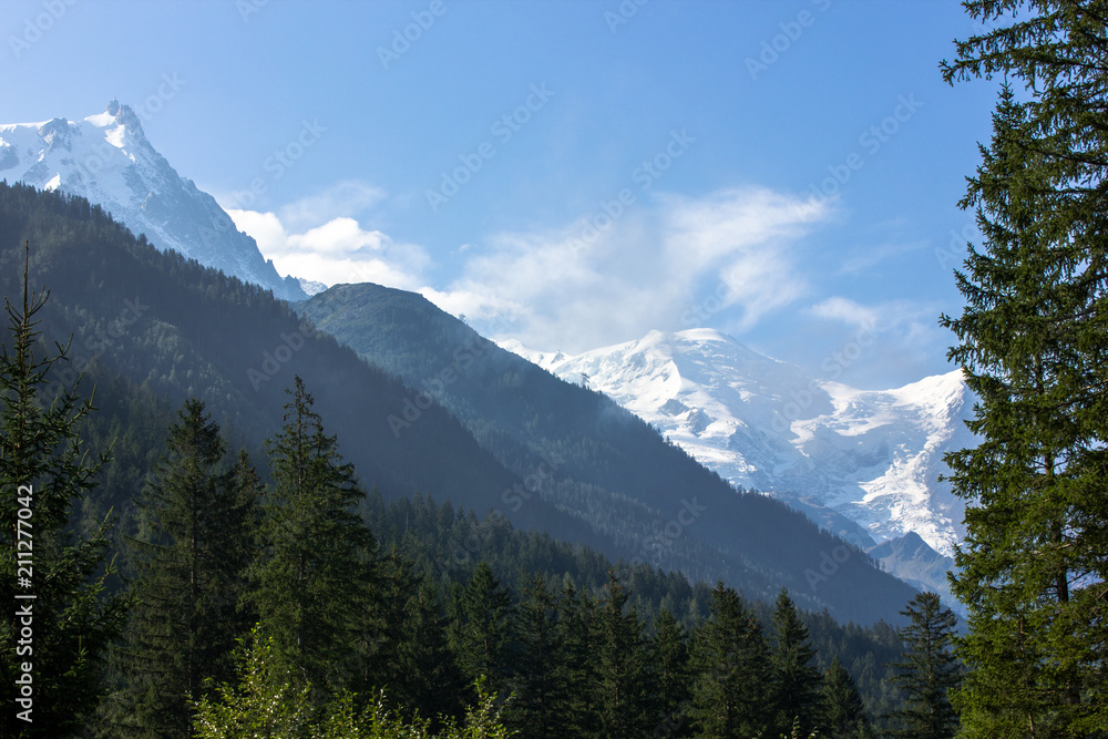 Bergpanorama des Mont-Blanc, Frankreich