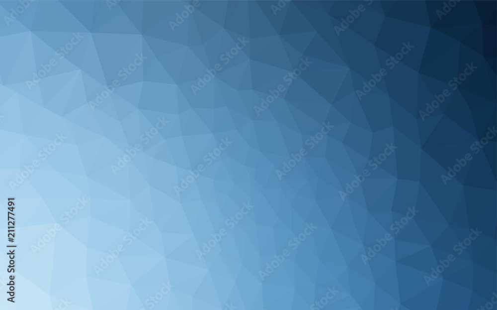 Fototapeta premium Light BLUE vector gradient triangles pattern.
