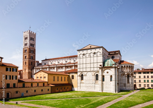 Lucca Cathedral exterior Tuscany Italy