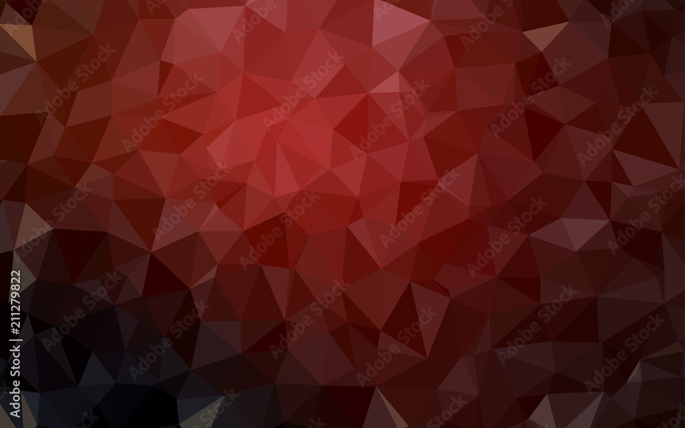 Dark Red vector triangle mosaic cover. Dark Red vector triangle mosaic cover.