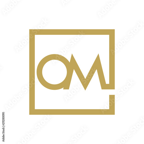 two letter logo line square OA TO OZ
