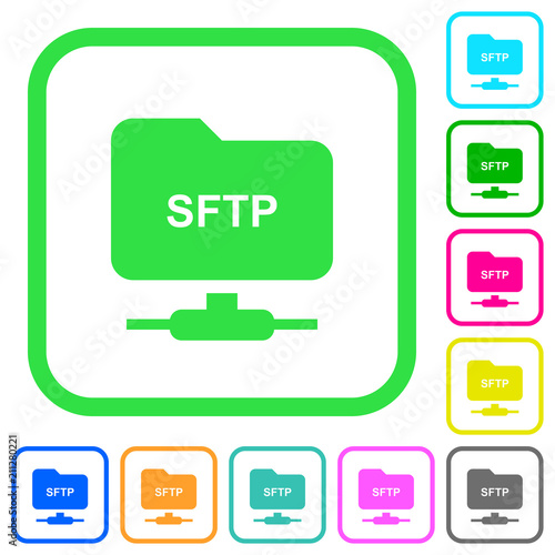 FTP over SSH vivid colored flat icons photo