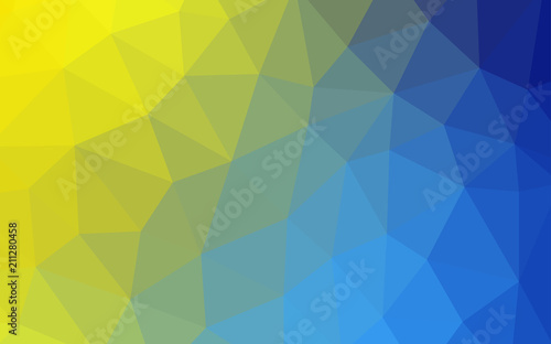 Light Blue, Yellow vector polygonal background.