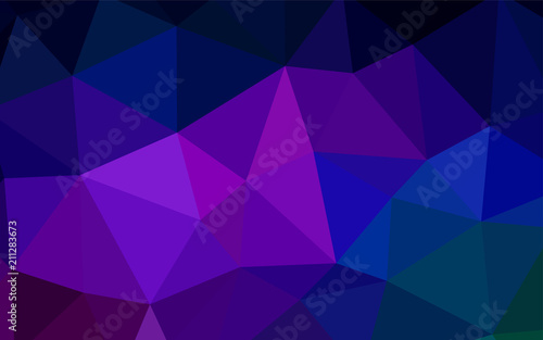 Dark Pink, Blue vector triangle mosaic template.