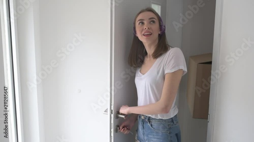 Entering their new home for the first time