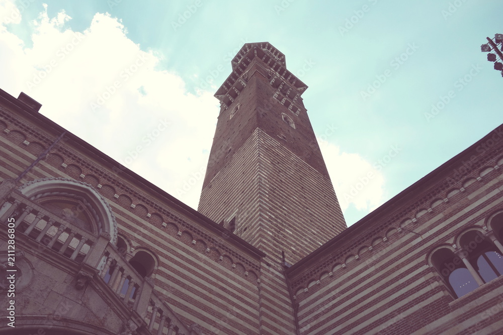 Vertigo image of Lamberti Tower in Verona