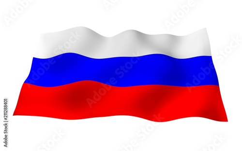 Free Download Waving flag of the Russian Federation. The National. State symbol of the Russia. 3D illustration - GFXLoad