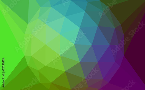 Light Pink, Green vector abstract mosaic pattern with a diamond.