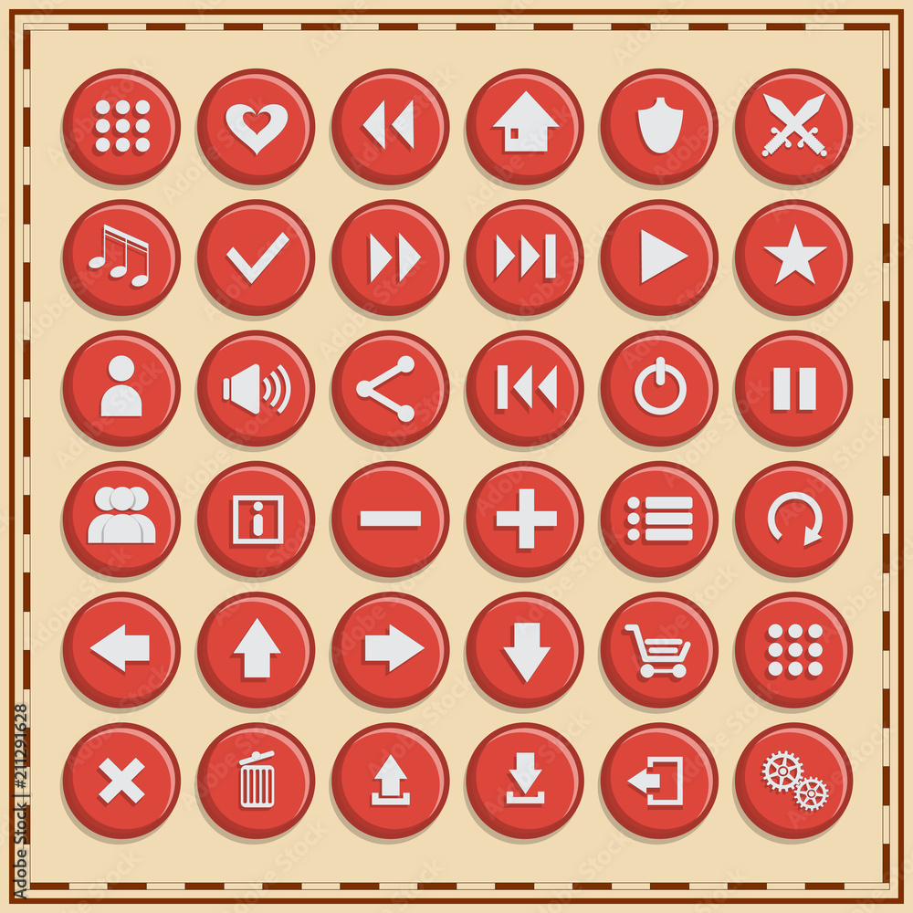 Set of icons. Vector illustration. Set of icons. Vector illustration.