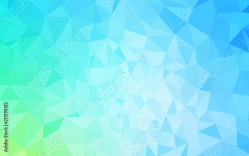 Light Blue, Green vector polygon abstract layout.